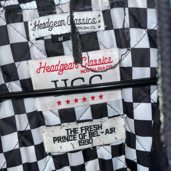 Classics Fresh Prince Of Bel Air Bomber Jacket Mens M Black Satin - Picture 5 of 7